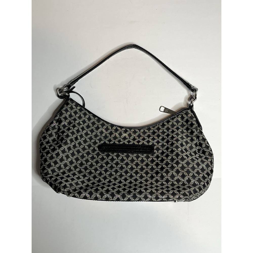 Dana Buchman Black & White Plaid Handbag Medium Size